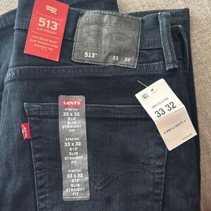 Levi's 513 Slim Straight Jeans in Gray/Black